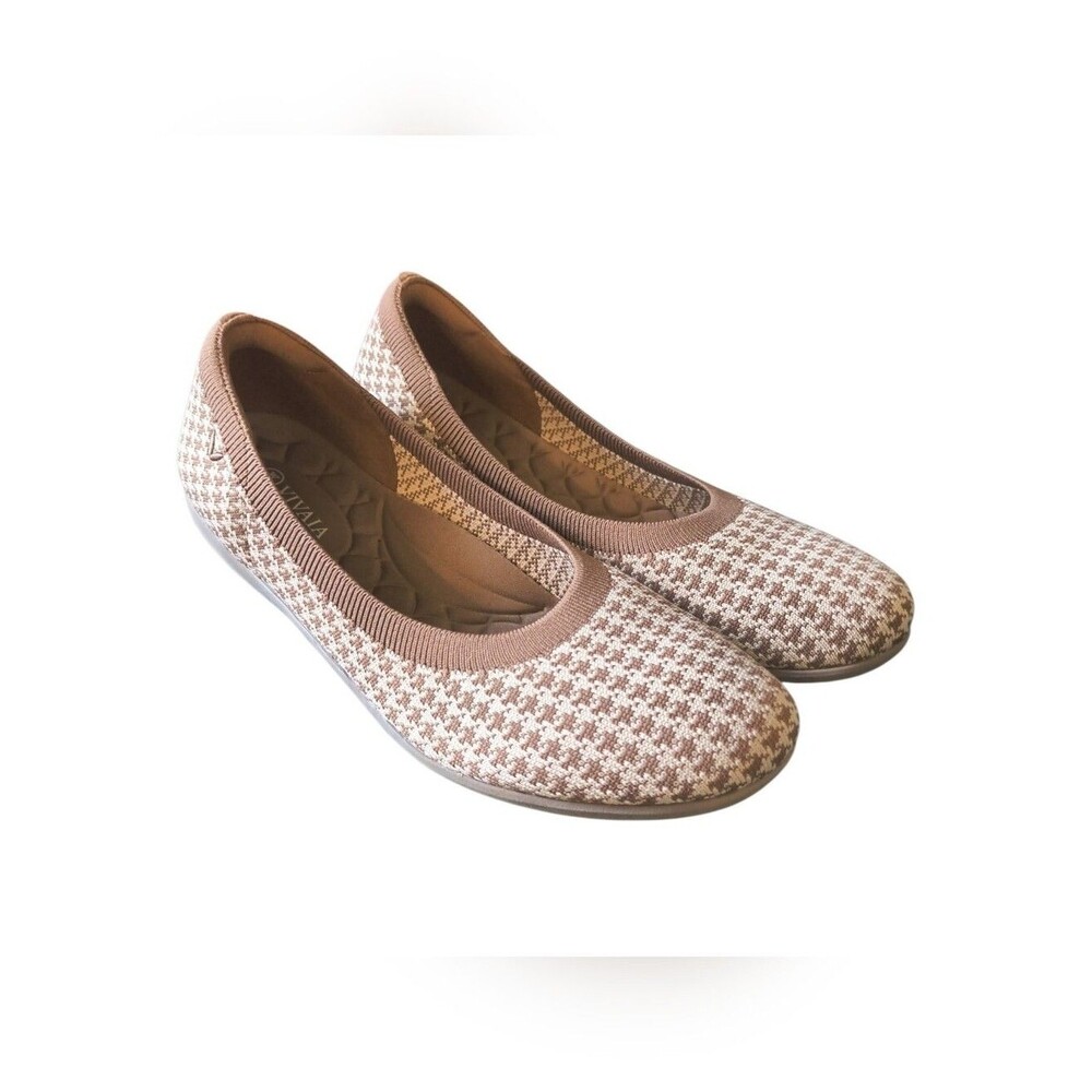 Vivaia Ballet Flats Round Toe Claire 42, 11 US Houndstooth Comfort Packable - Picture 5 of 9